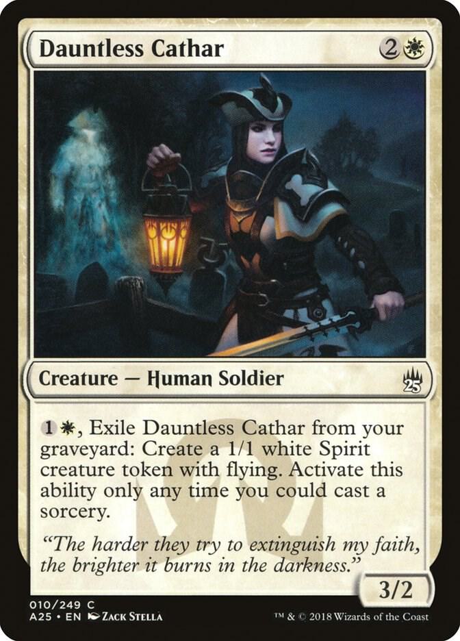 Dauntless Cathar 10 card from Masters 25