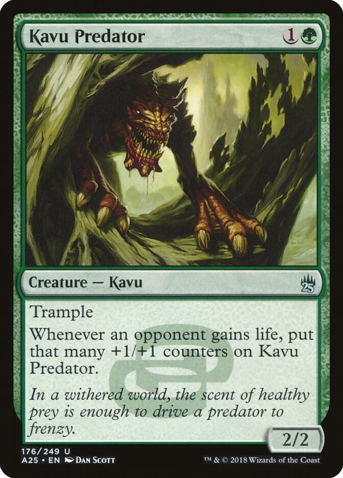 Kavu Predator 176 card from Masters 25