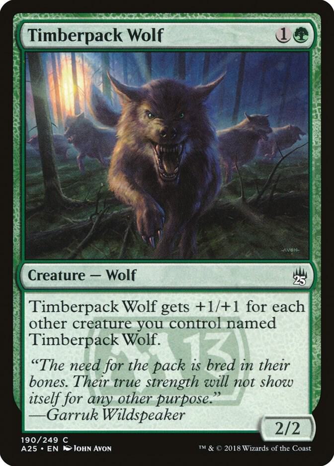 Timberpack Wolf 190 card from Masters 25
