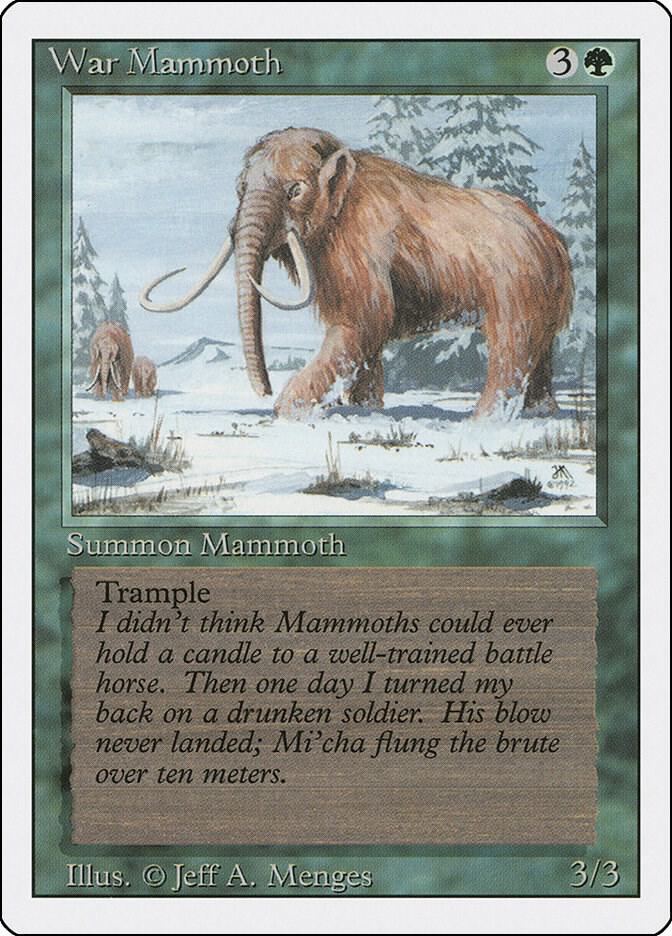 War Mammoth card from Revised Edition