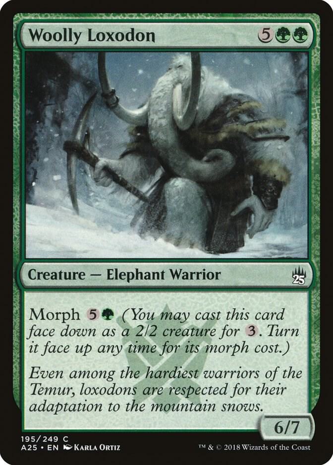 Woolly Loxodon 195 card from Masters 25