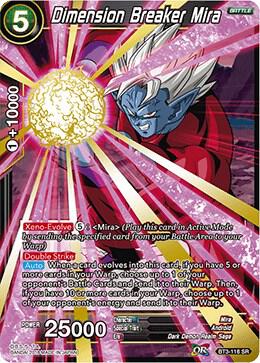 Dimension Breaker Mira BT3-116 card from Cross Worlds
