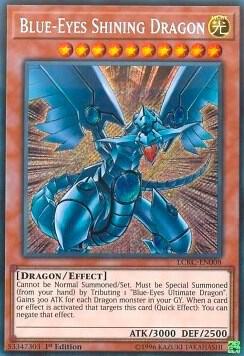 Blue-Eyes Shining Dragon LCKC-EN008 card from Legendary Collection Kaiba