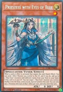 Priestess with Eyes of Blue LCKC-EN016 card from Legendary Collection Kaiba