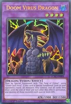 Doom Virus Dragon LCKC-EN064 card from Legendary Collection Kaiba