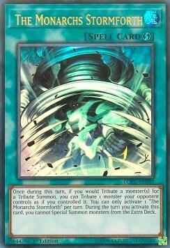 The Monarchs Stormforth LCKC-EN093 card from Legendary Collection Kaiba
