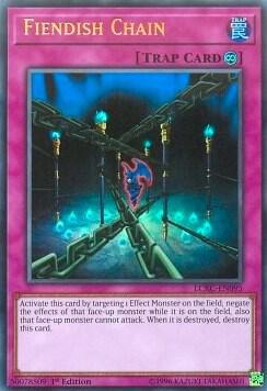 Fiendish Chain LCKC-EN095 card from Legendary Collection Kaiba