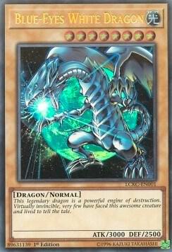 Blue-Eyes White Dragon (Version 3) LCKC-EN001 card from Legendary Collection Kaiba