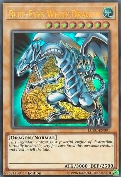 Blue-Eyes White Dragon (Version 4) LCKC-EN001 card from Legendary Collection Kaiba