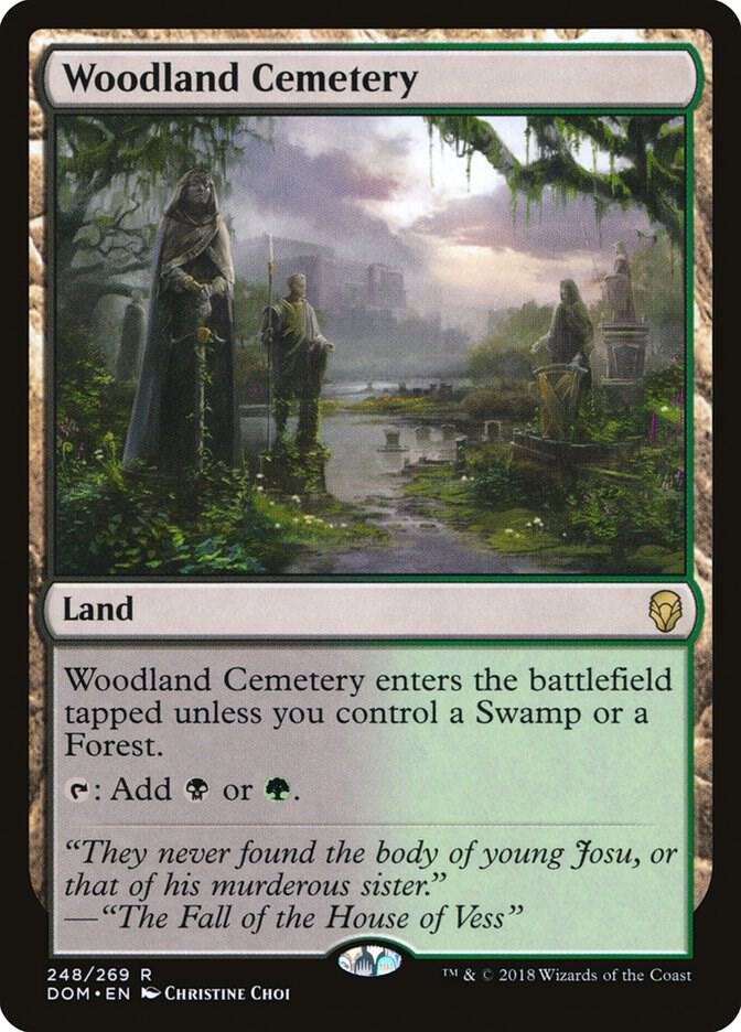 Woodland Cemetery 248 card from Dominaria