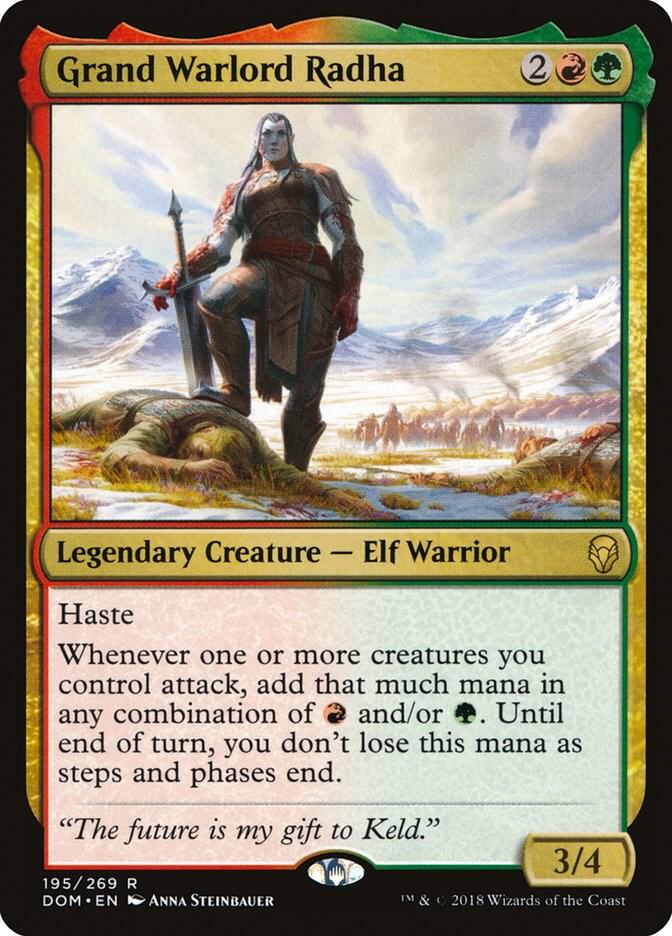 Grand Warlord Radha 195 card from Dominaria
