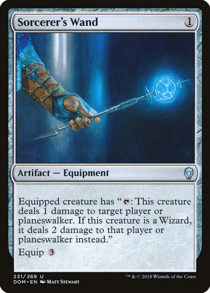 Sorcerer's Wand 231 card from Dominaria