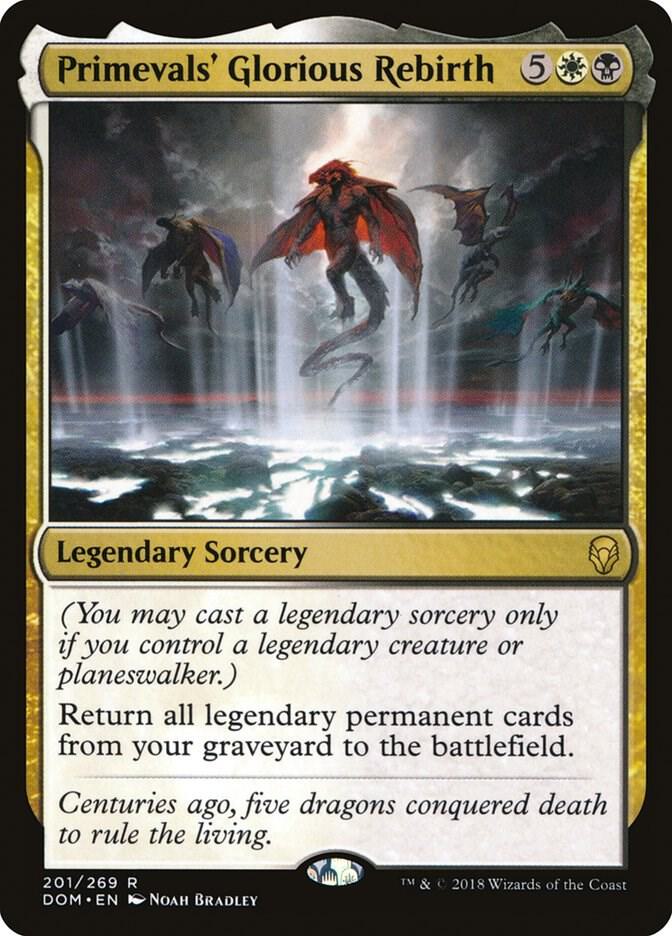 Primevals' Glorious Rebirth 201 card from Dominaria