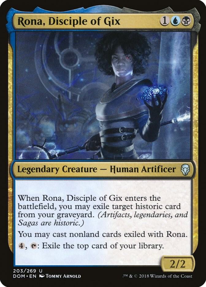 Rona, Disciple of Gix 203 card from Dominaria