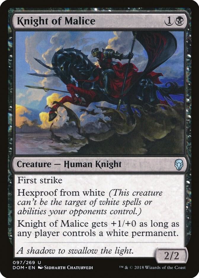 Knight of Malice 97 card from Dominaria