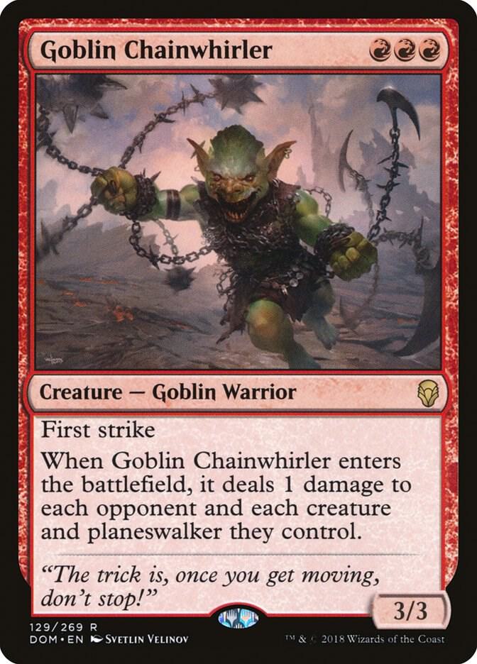Goblin Chainwhirler 129 card from Dominaria