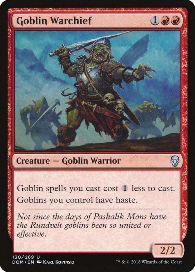 Goblin Warchief 130 card from Dominaria