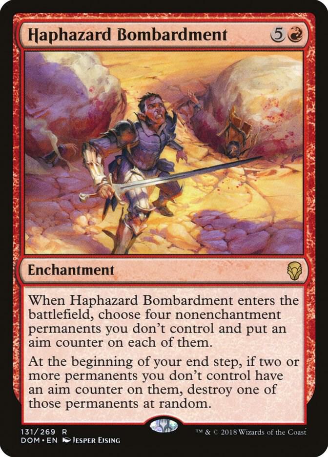 Haphazard Bombardment 131 card from Dominaria