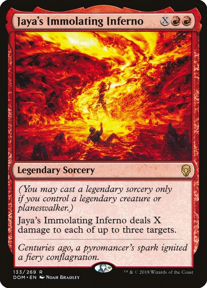 Jaya's Immolating Inferno 133 card from Dominaria