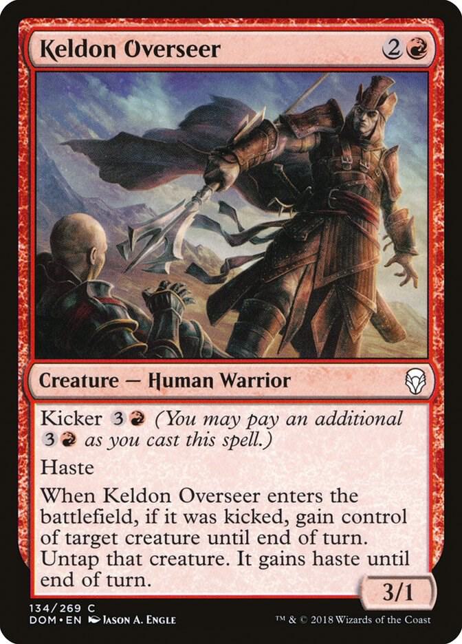 Keldon Overseer 134 card from Dominaria