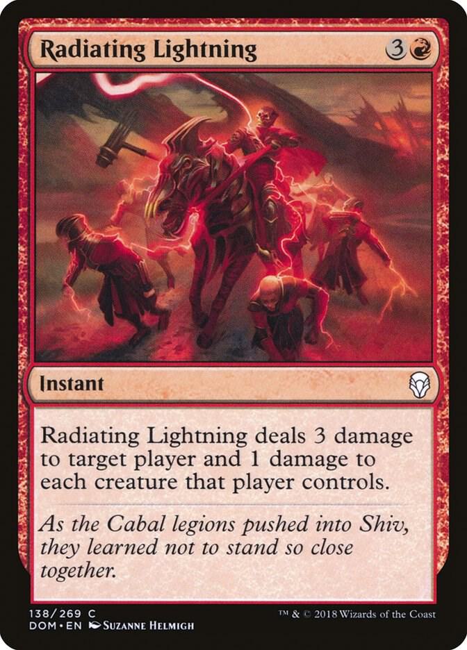 Radiating Lightning 138 card from Dominaria