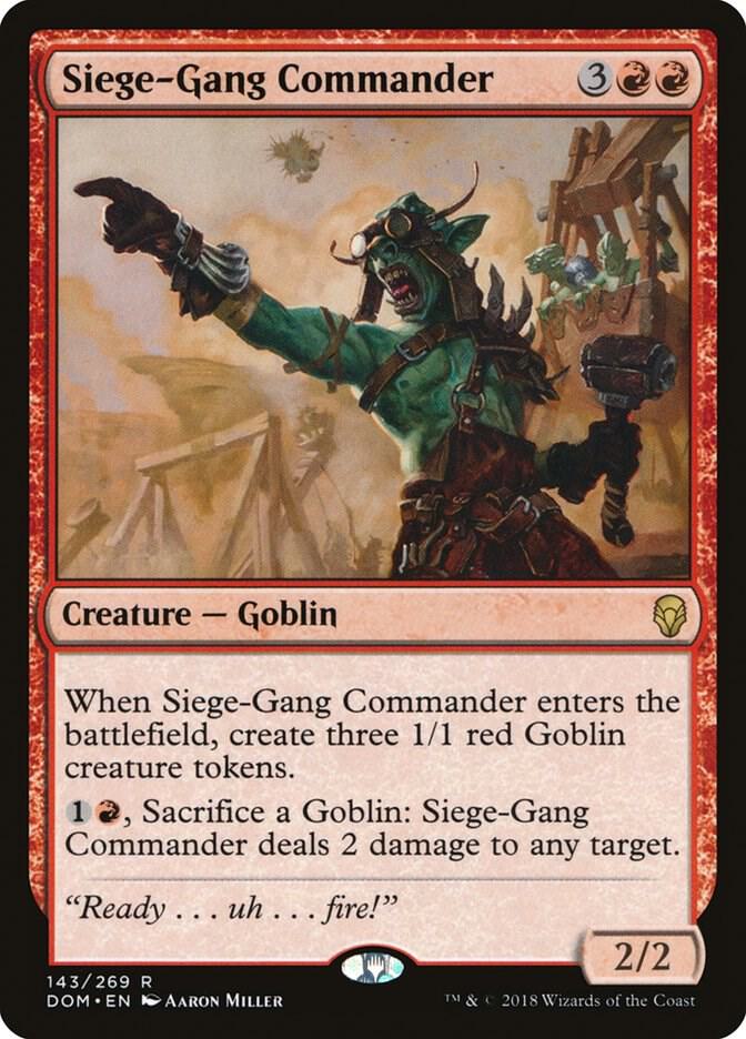 Siege-Gang Commander 143 card from Dominaria