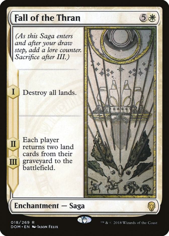 Fall of the Thran 18 card from Dominaria