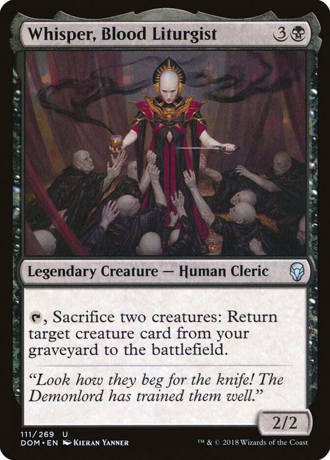 Whisper, Blood Liturgist 111 card from Dominaria