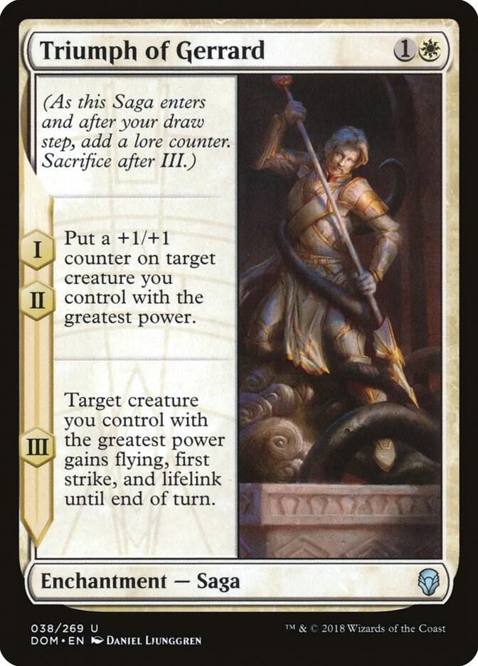 Triumph of Gerrard 38 card from Dominaria
