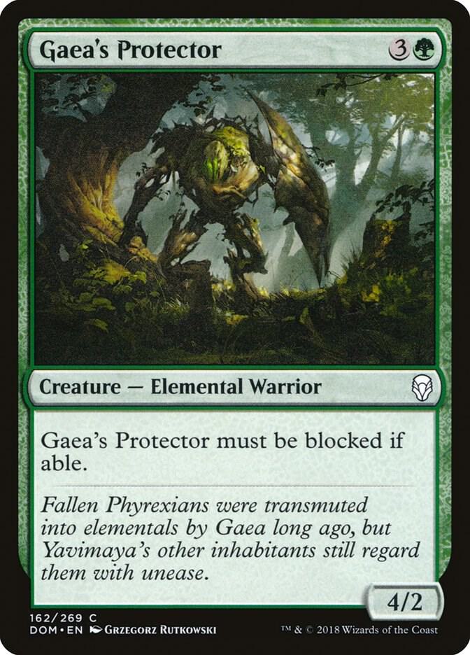Gaea's Protector 162 card from Dominaria