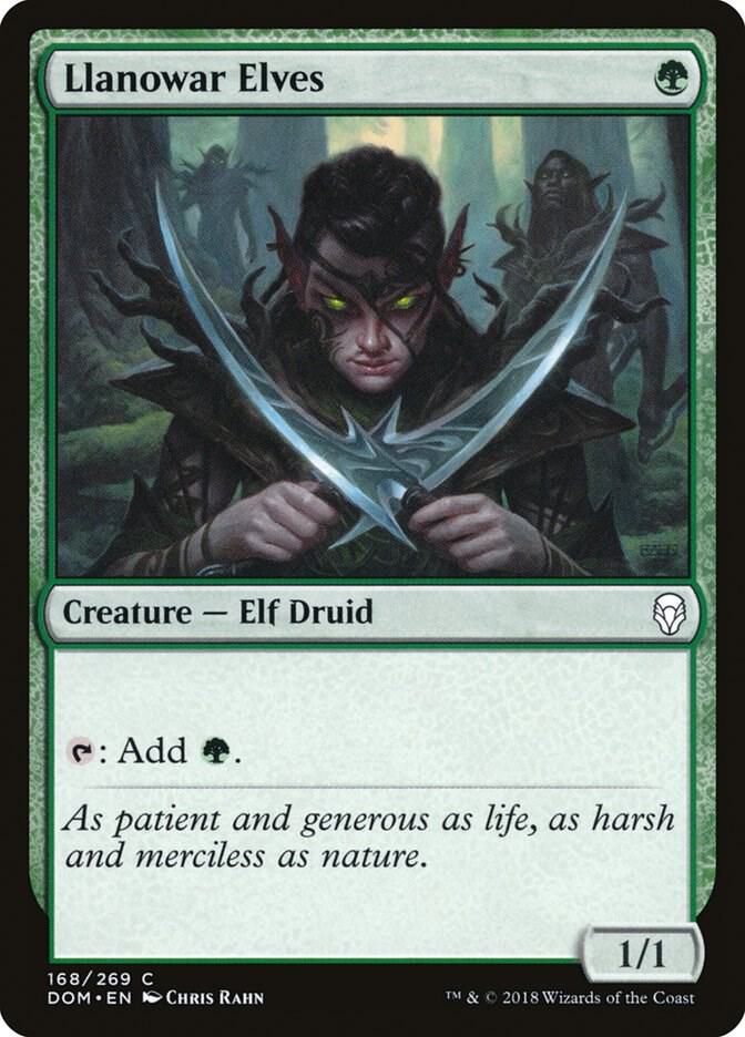 Llanowar Elves 168 card from Dominaria