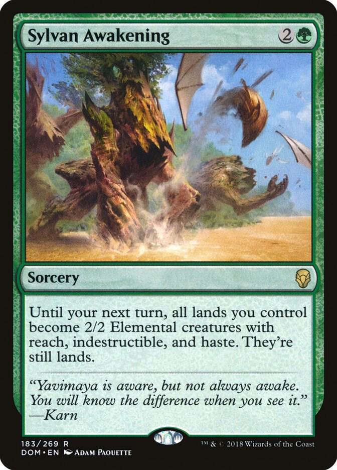 Sylvan Awakening 183 card from Dominaria