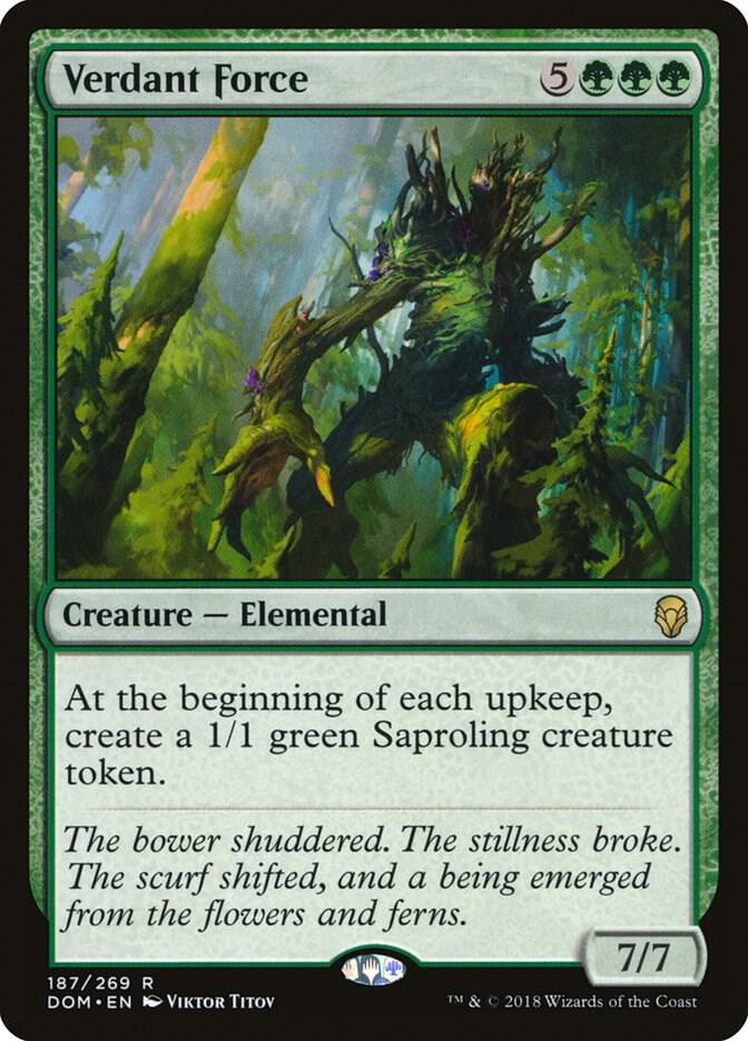 Verdant Force 187 card from Dominaria