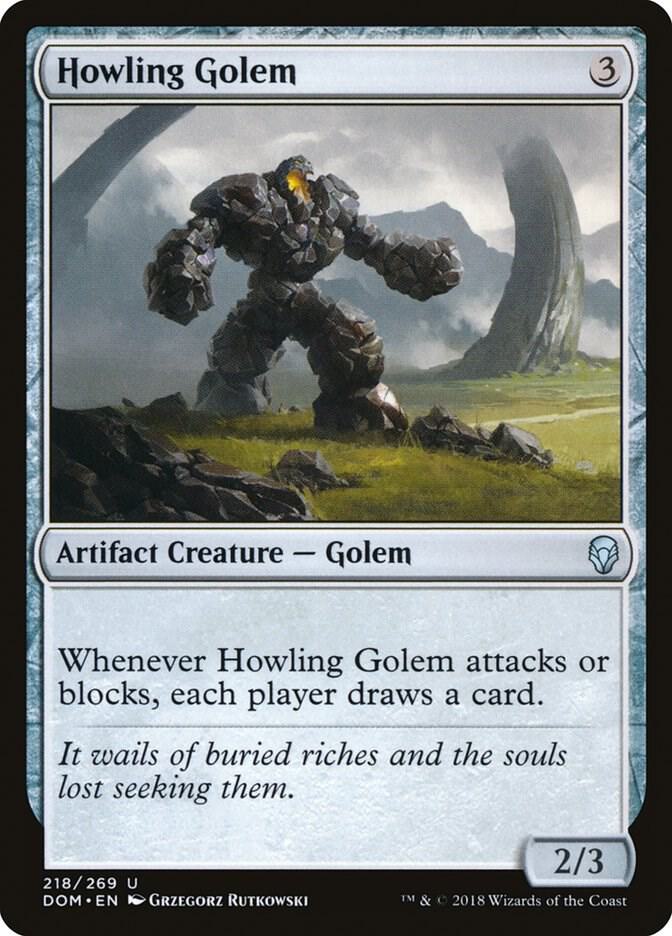 Howling Golem 218 card from Dominaria
