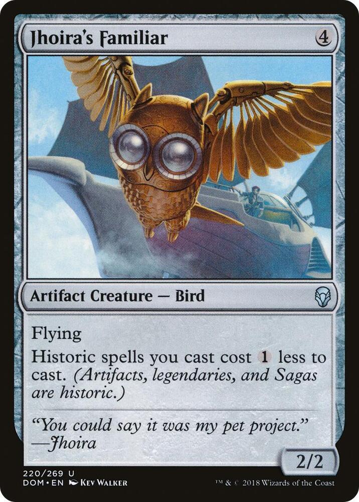 Jhoira's Familiar 220 card from Dominaria