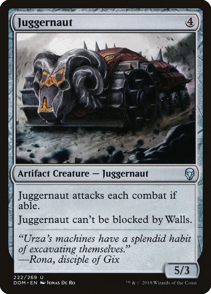 Juggernaut 222 card from Dominaria