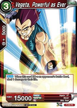 Vegeta, Powerful as Ever P-030 card from Promotion Cards