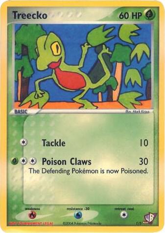 Treecko - 1/5 001/005 card from Kids WB Promos