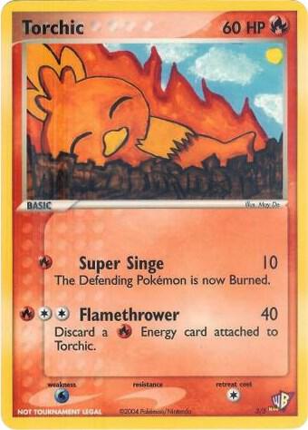 Torchic - 3/5 003/005 card from Kids WB Promos