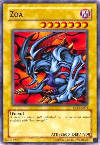 Zoa PT1-EN001 card from Pharaoh Tour Promos