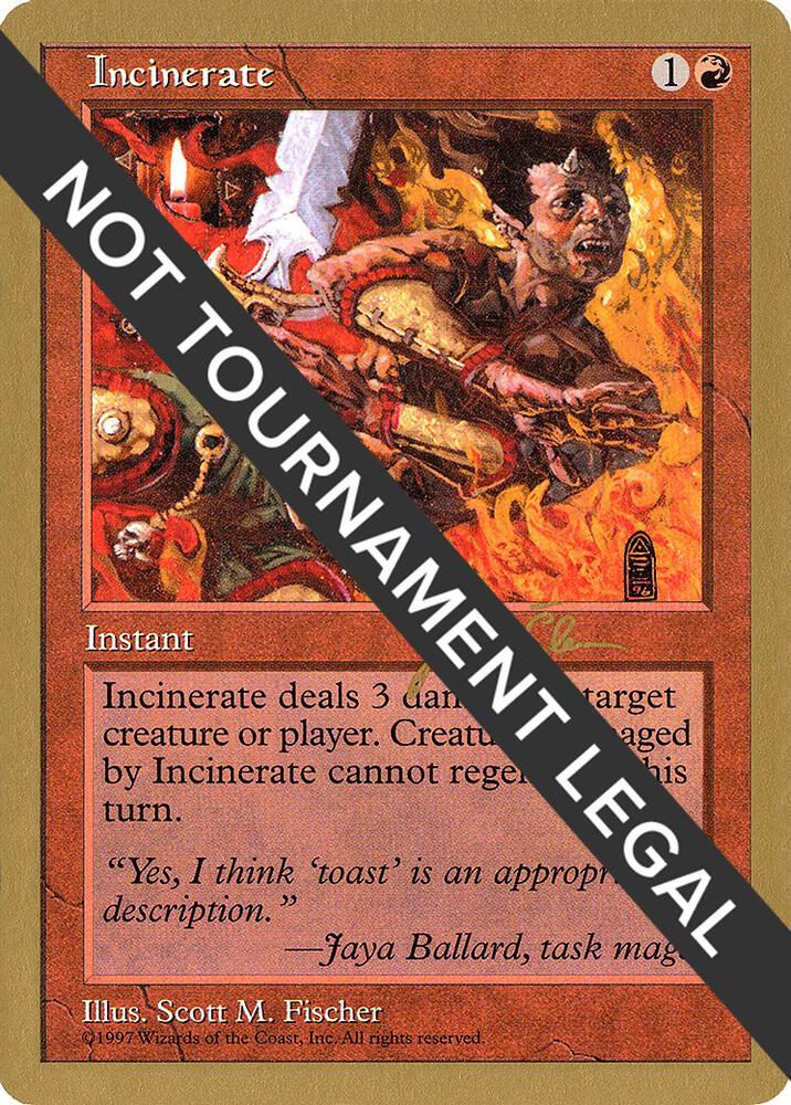 Incinerate - 1997 Jakub Slemr (5ED) card from World Championship Decks