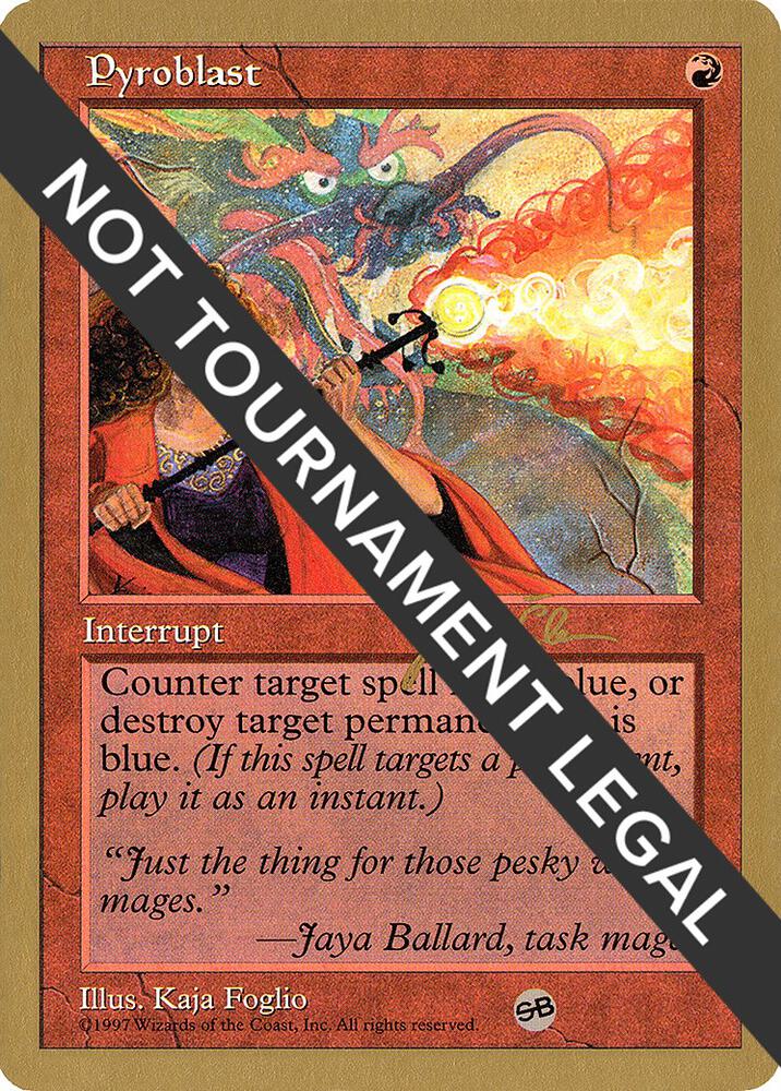Pyroblast - 1997 Jakub Slemr (5ED) (SB) card from World Championship Decks