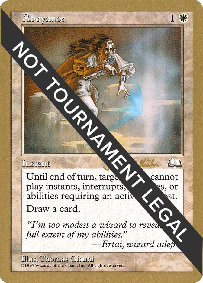 Abeyance - 1997 Janosch Kuhn (WTH) card from World Championship Decks