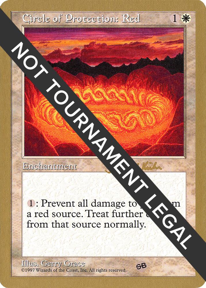 Circle of Protection: Red - 1997 Janosch Kuhn (5ED) (SB) card from World Championship Decks