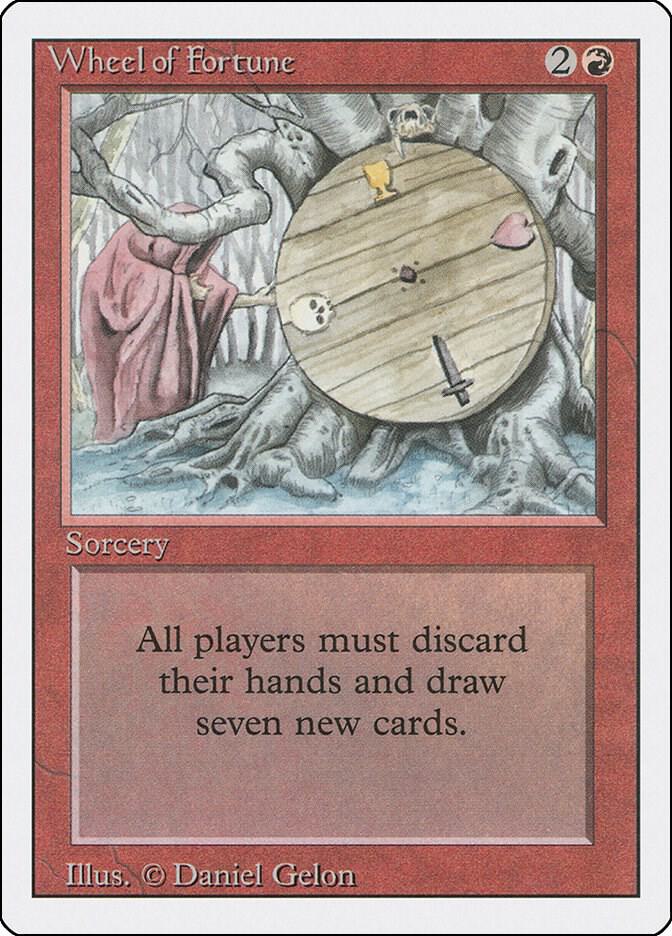 Wheel of Fortune card from Revised Edition