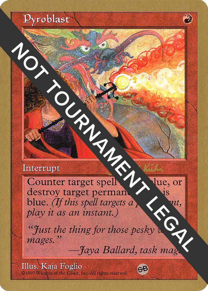 Pyroblast - 1997 Janosch Kuhn (5ED) (SB) card from World Championship Decks