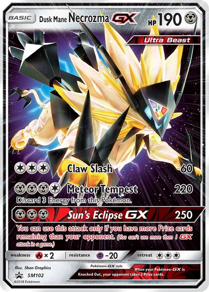Dusk Mane Necrozma GX SM102 card from SM Promos