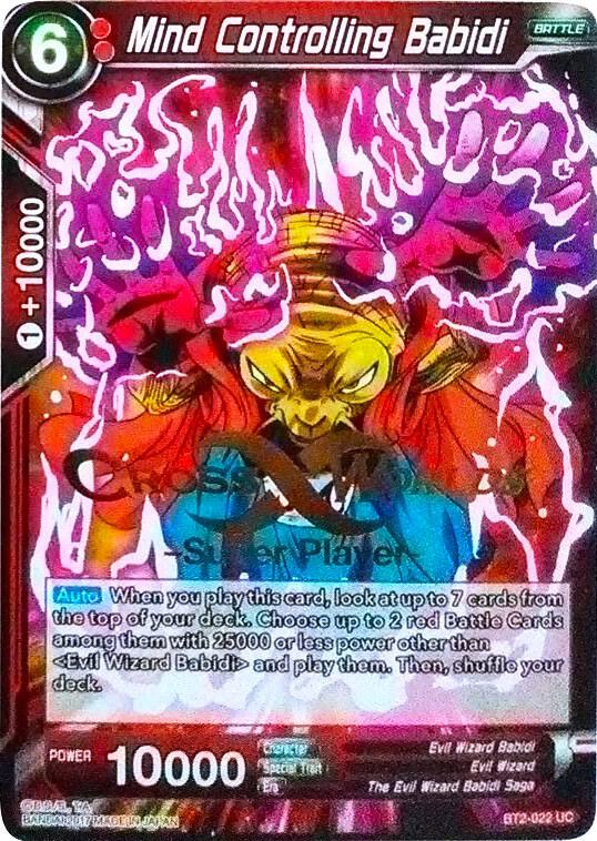 Mind Controlling Babidi (Super Player Stamped) BT2-022 card from Tournament Promotion Cards