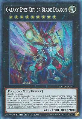 Galaxy-Eyes Cipher Blade Dragon EXFO-ENSE4 card from Extreme Force