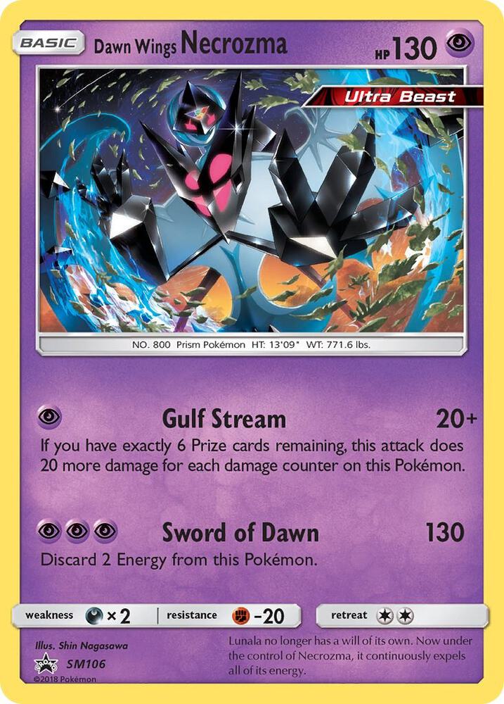 Dawn Wings Necrozma SM106 card from SM Promos